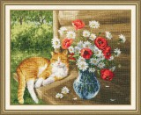 Набор для вышивания Золотое Руно З-041 Дачная жизнь кота Василия
