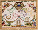 Набор для вышивания Janlynn 015-0223 Старая карта мира