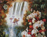 Алмазная мозаика на подрамнике 40х50 Белоснежка Райский сад