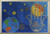 Набор для вышивания Вышивальная Мозаика 155ОБ Панно-оберег Хамса. Рука Фатимы. Космос