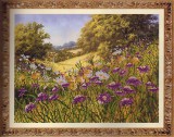Пейзаж с фиолетовыми цветами