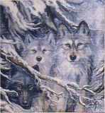 Волки в зимней чаще
