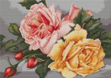 Розовая и желтая розы