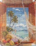 Набор для вышивания Janlynn 023-0382 Окно в тропический отпуск